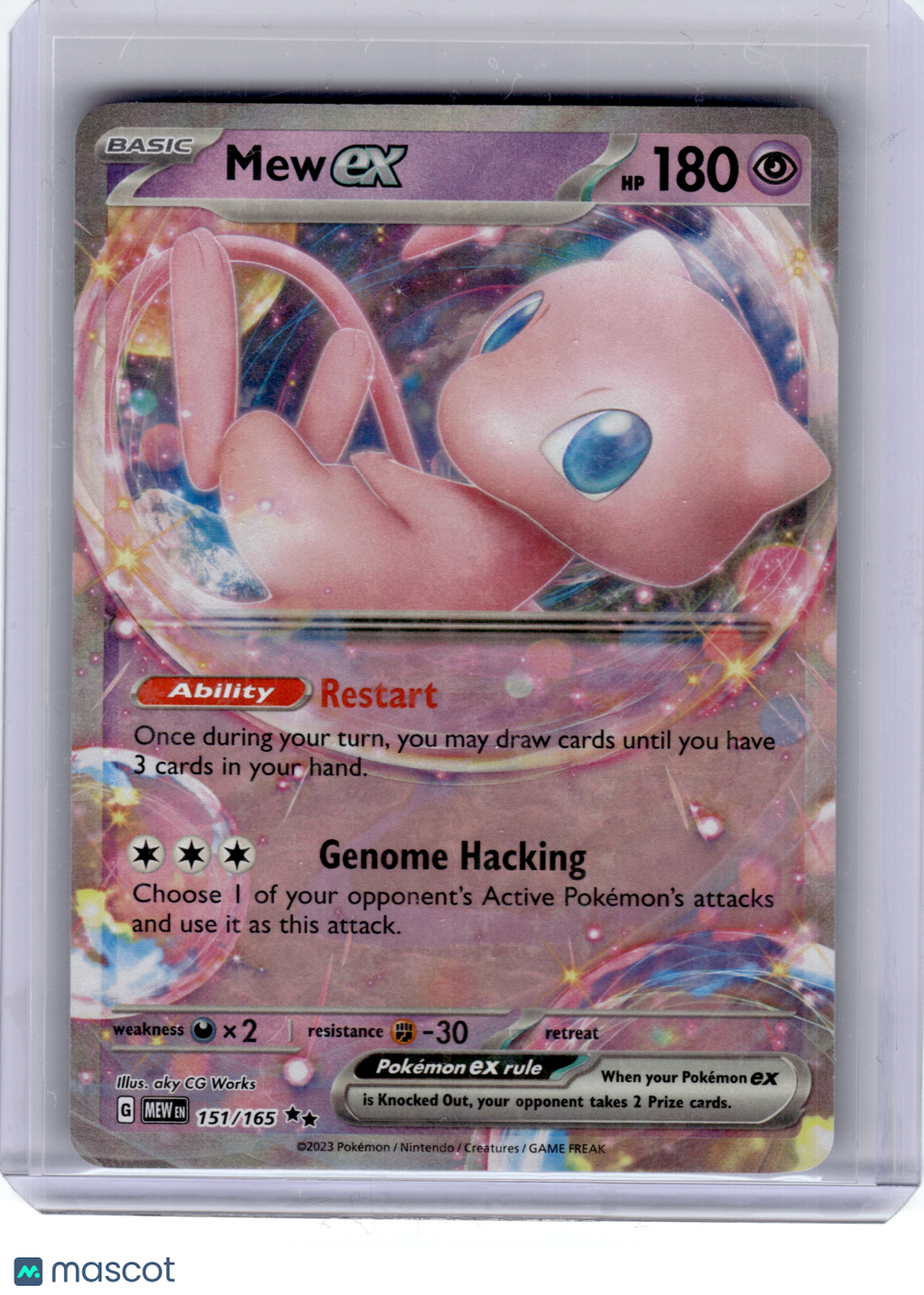 2023 Pokemon—Mew ex #151 Scarlet & Violet 151—Double Rare Holo [Lightly Played]