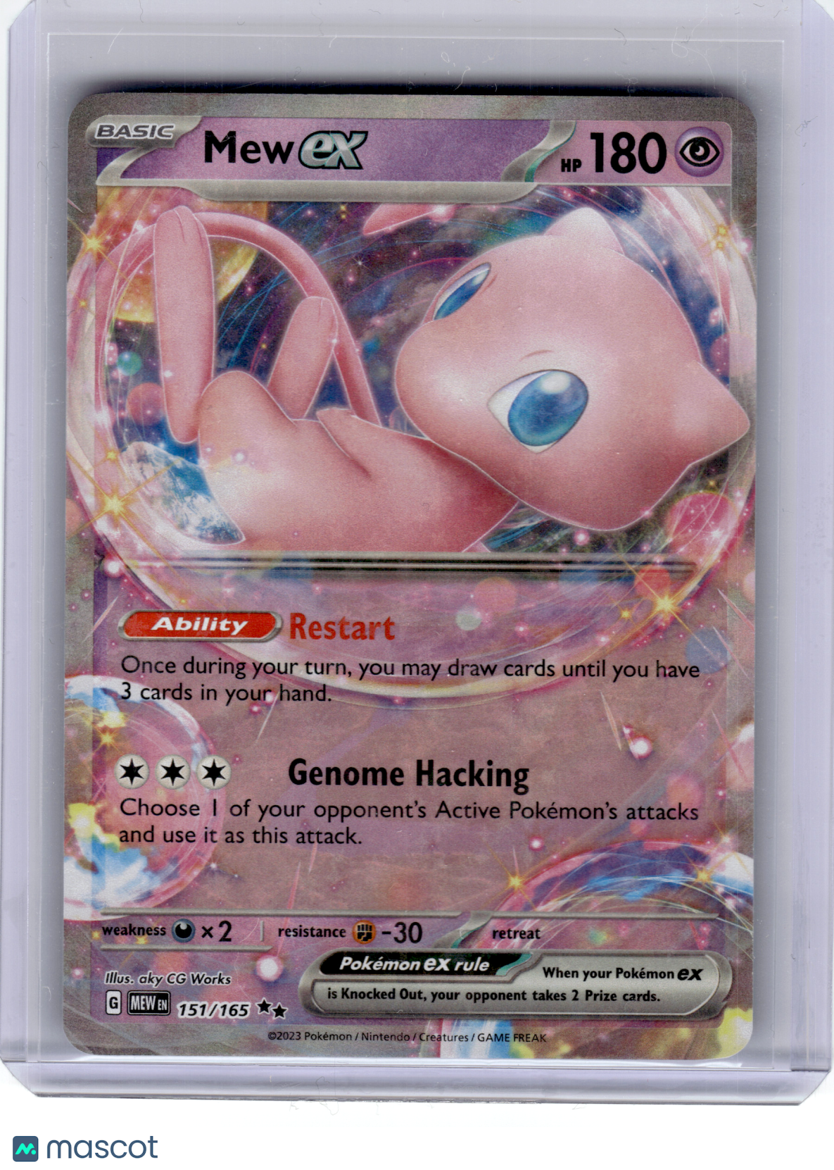 2023 Pokemon—Mew ex #151 Scarlet & Violet 151—Double Rare Holo [Lightly Played]