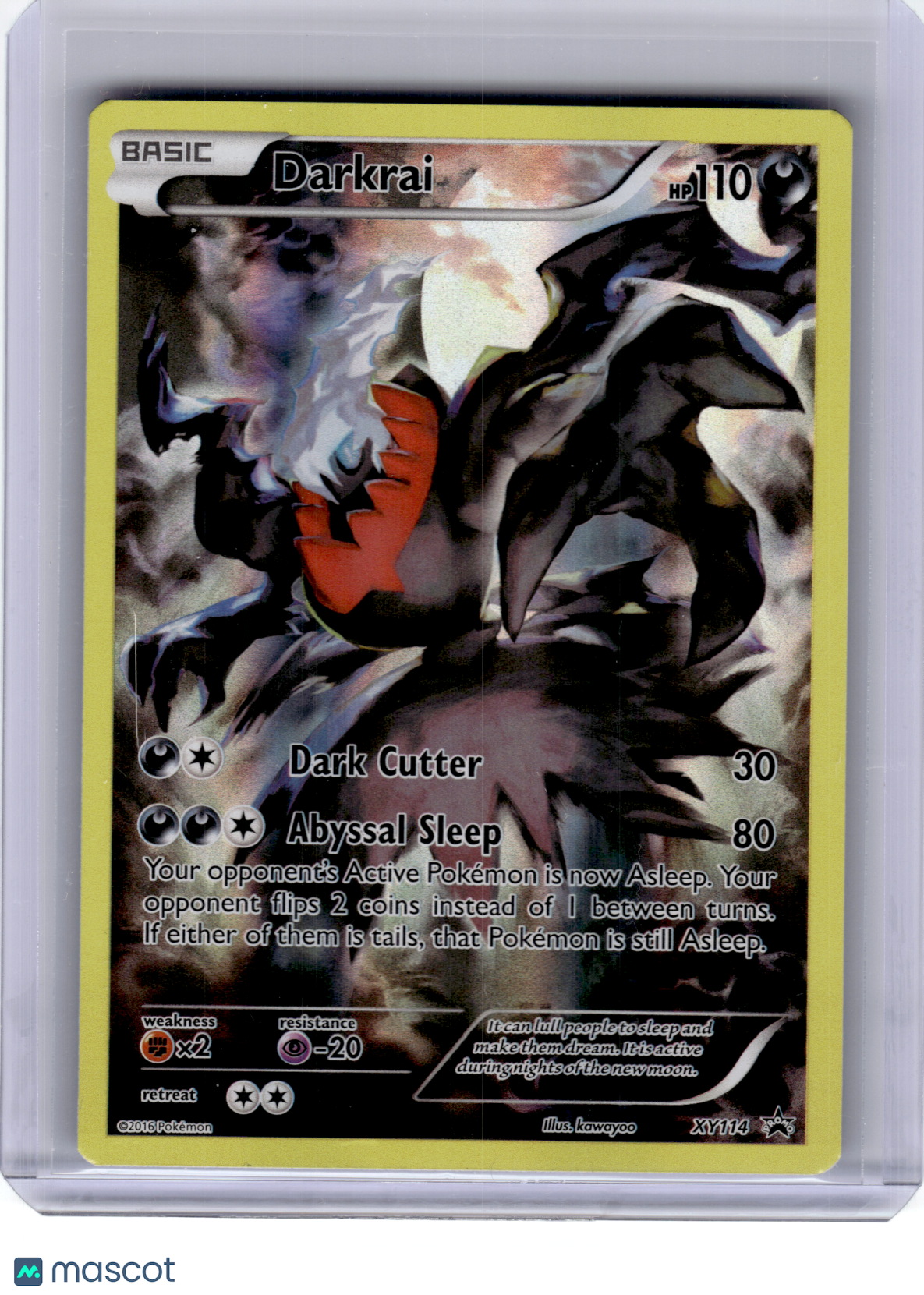 2016 Pokemon—Darkrai #XY114 XY—Black Star Promo Holo [Moderately Played]