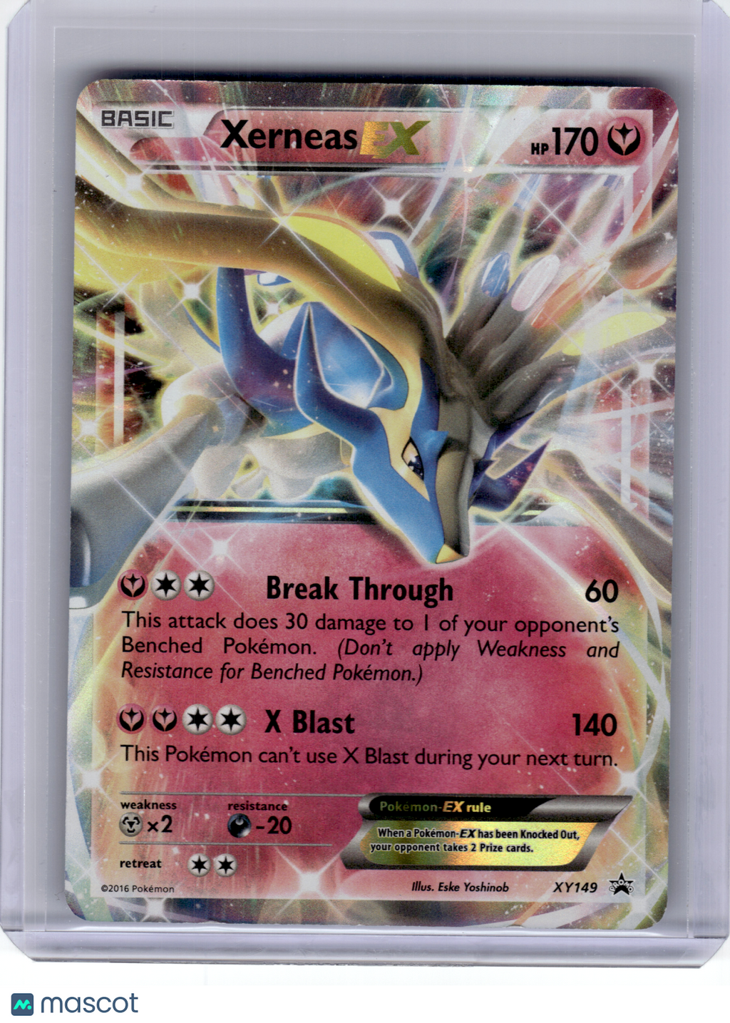 2016 Pokemon—Xerneas EX #XY149 XY—Black Star Promo Holo [Heavily Played]