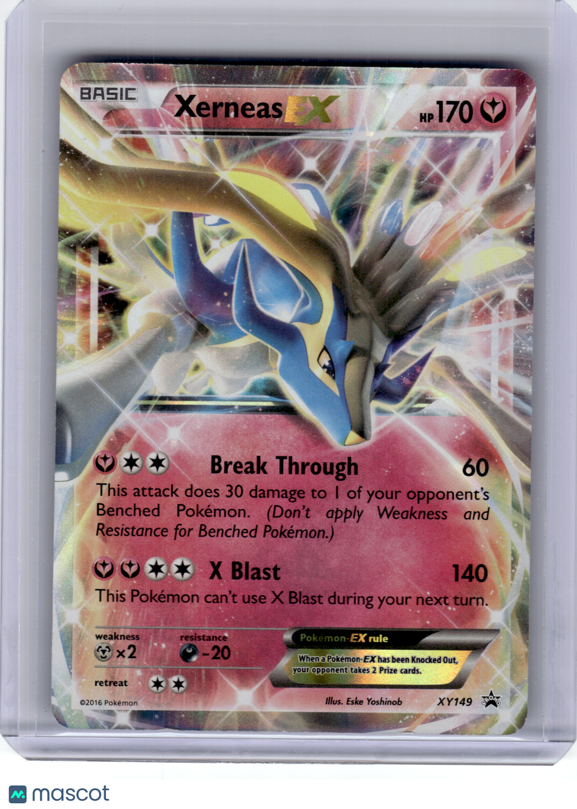 2016 Pokemon—Xerneas EX #XY149 XY—Black Star Promo Holo [Heavily Played]