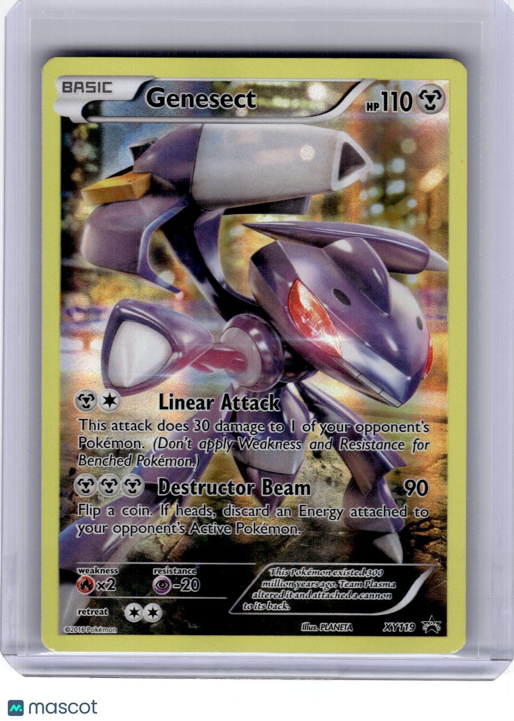2016 Pokemon—Genesect #XY119 XY—Black Star Promo Holo [Heavily Played]