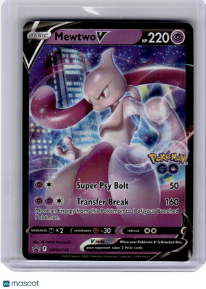 2022 Pokemon—Mewtwo V #SWSH223 Sword & Shield—Black Star Promo Holo [MP]