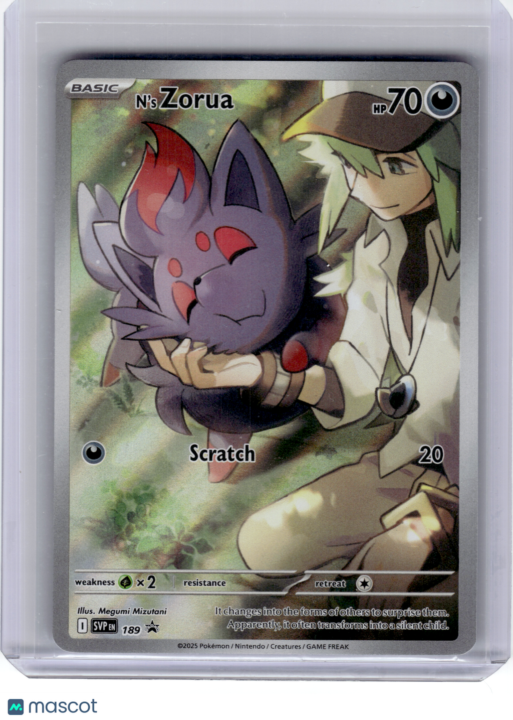 2025 Pokemon—N'S Zorua #189 Scarlet & Violet—Black Star Promo Holo [LP]