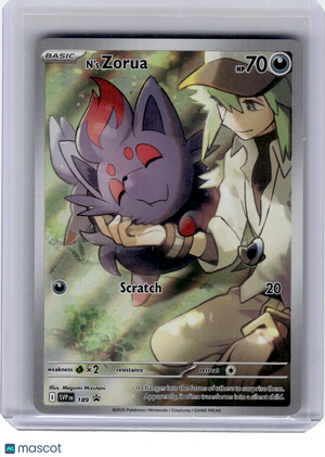 2025 Pokemon—N'S Zorua #189 Scarlet & Violet—Black Star Promo Holo [LP]