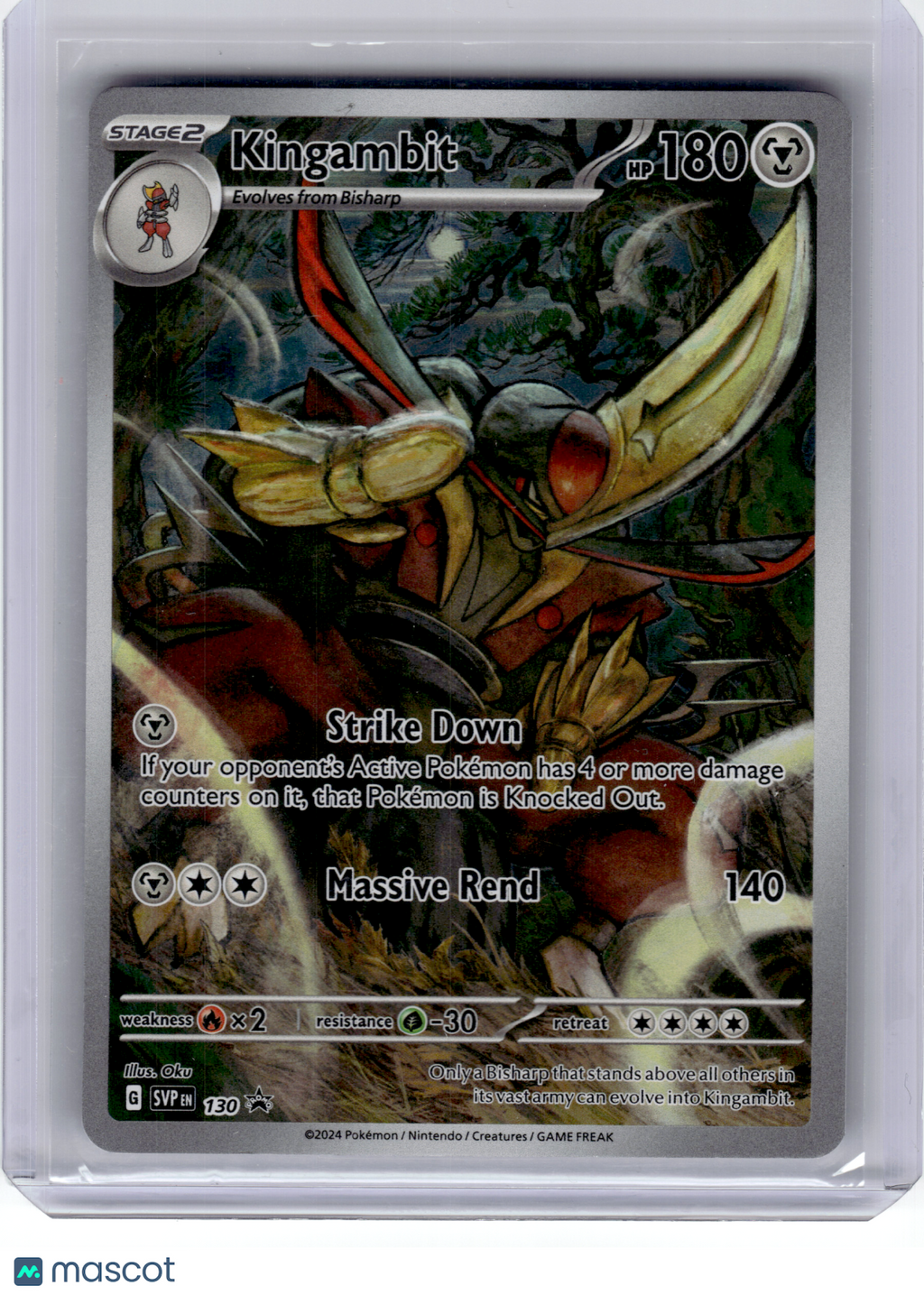 2024 Pokemon—Kingambit #130 Scarlet & Violet—Black Star Promo Holo [LP]