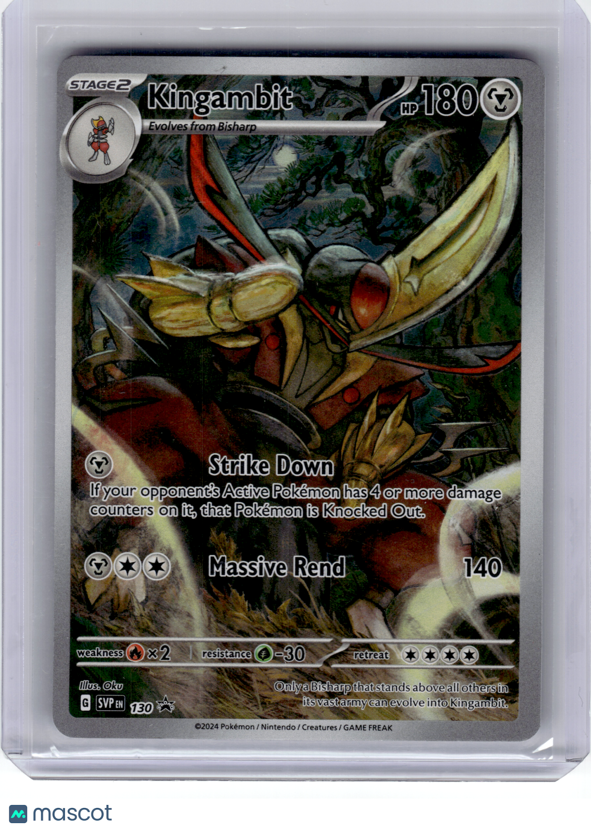 2024 Pokemon—Kingambit #130 Scarlet & Violet—Black Star Promo Holo [LP]