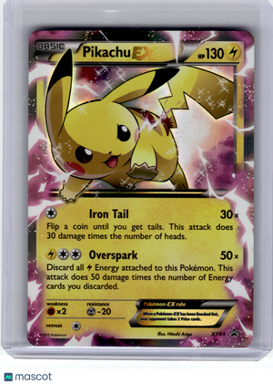 2015 Pokemon—Pikachu EX #XY84 XY—Black Star Promo Holo [Heavily Played]