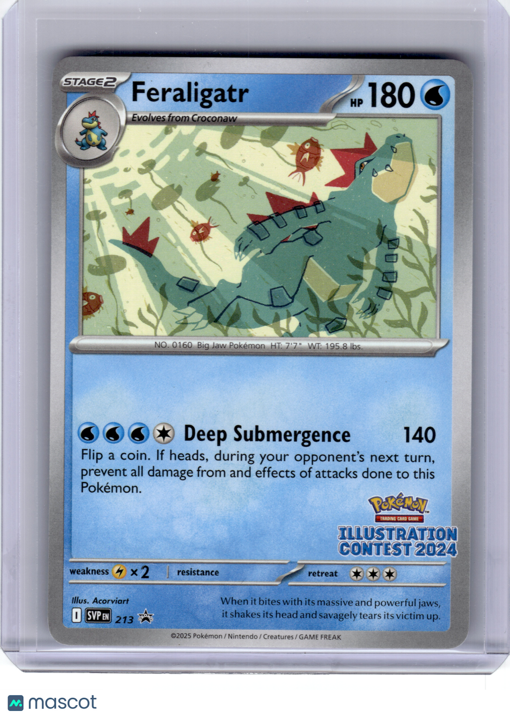 2025 Pokemon—Feraligatr #213 Scarlet & Violet—Black Star Promo Holo [LP]