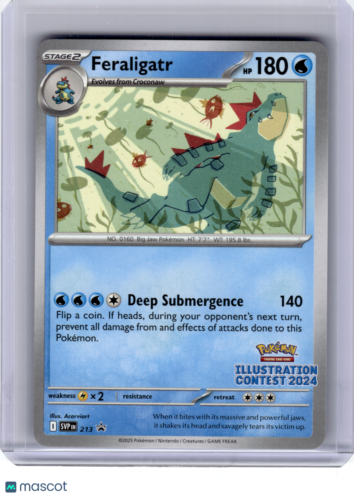 2025 Pokemon—Feraligatr #213 Scarlet & Violet—Black Star Promo Holo [LP]