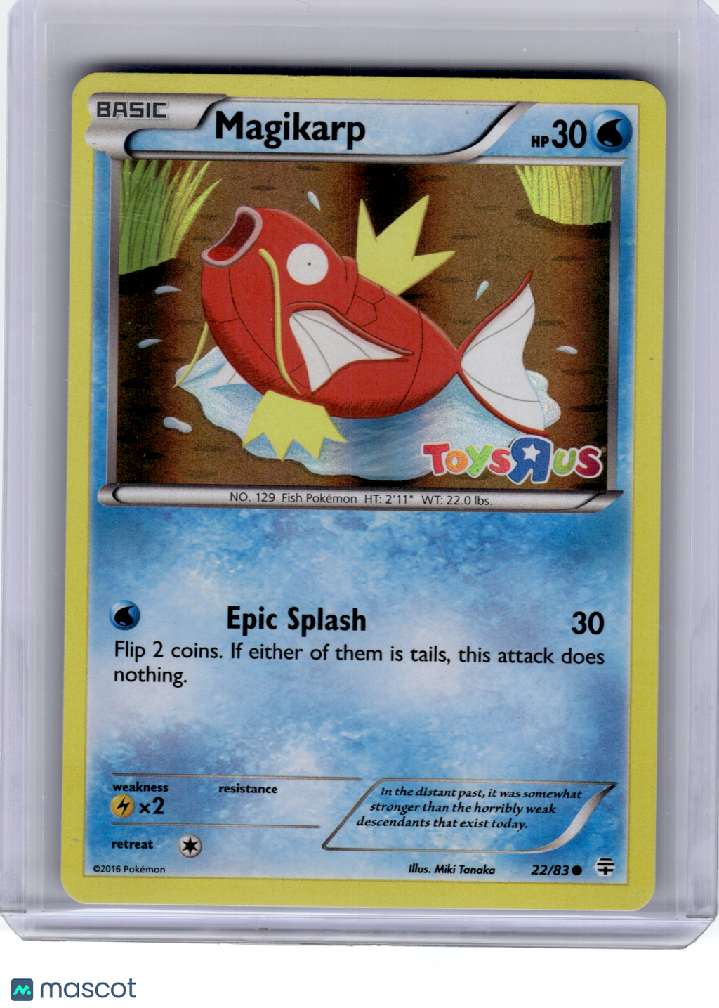 2016 Pokemon—Magikarp #22 Miscellaneous Cards & Products—Rare Holo [Damage]