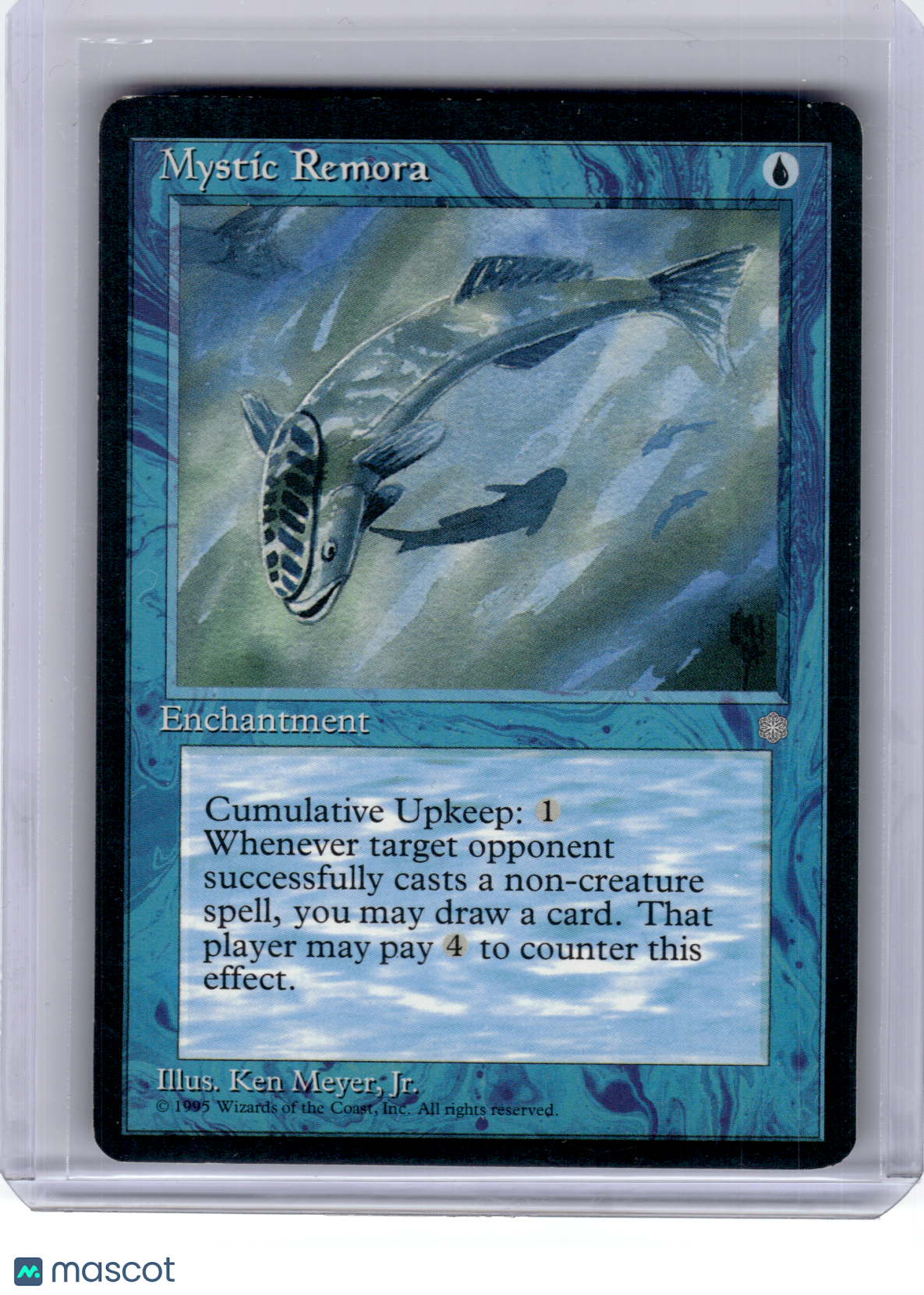 1995 Magic: The Gathering—Mystic Remora #87 Ice Age—Common [Heavily Played]