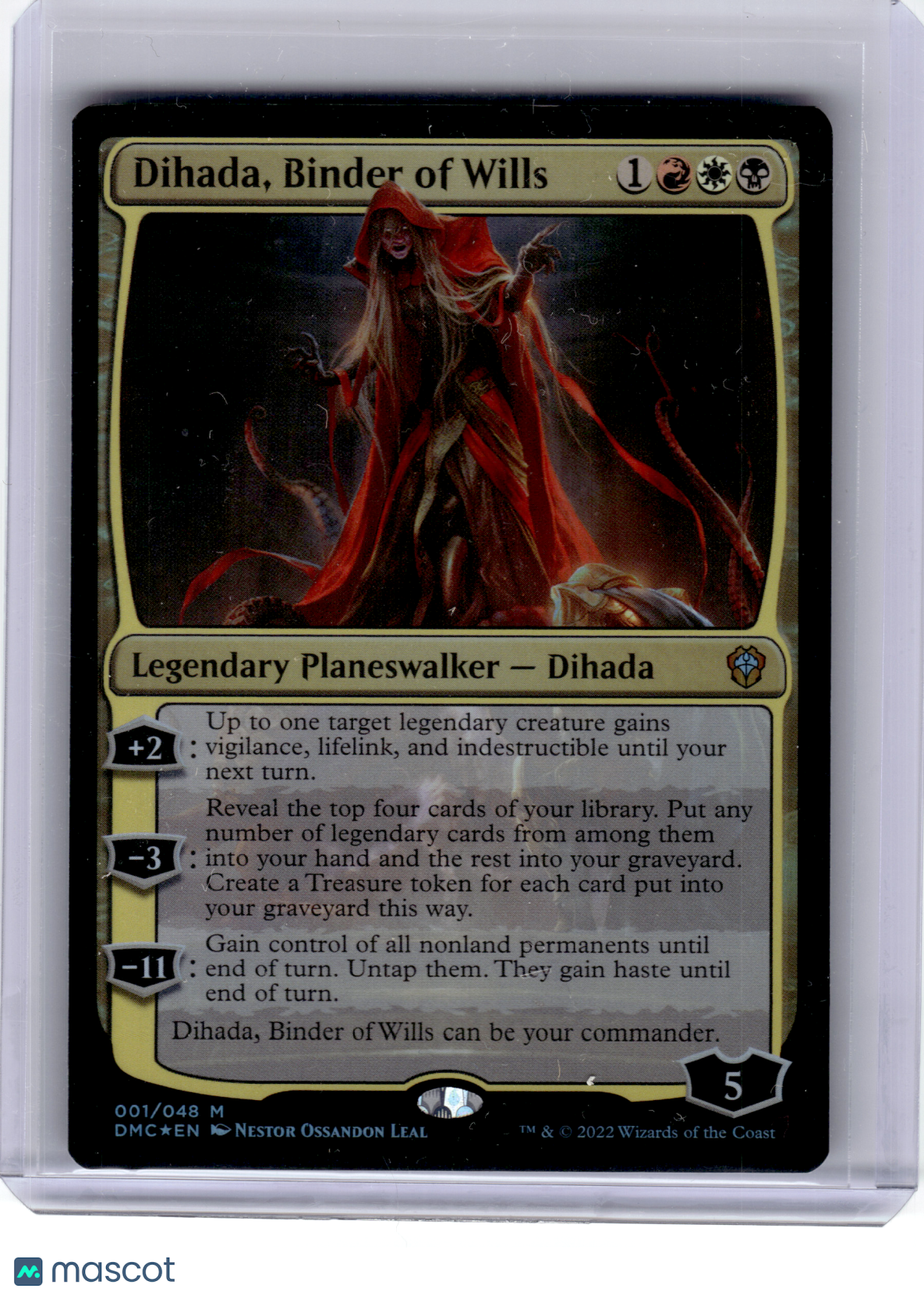 2022 Magic: The Gathering—Dihada #001/048 DMC—Mythic Foil [Moderately Played]