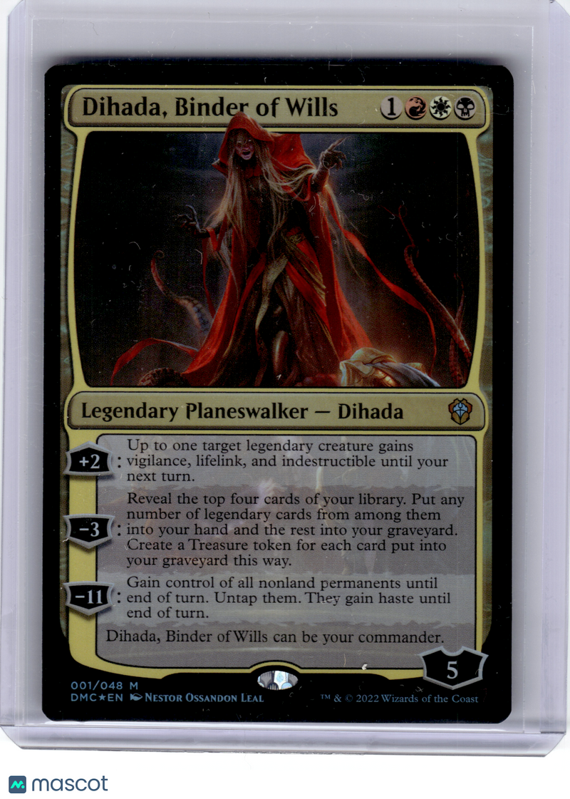 2022 Magic: The Gathering—Dihada #001/048 DMC—Mythic Foil [Moderately Played]