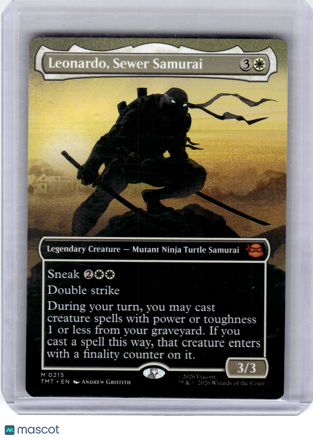 2024 MagicTG—Leonardo, Sewer Samurai #215 TMNT—Mythic Non-Foil (Boarderless)