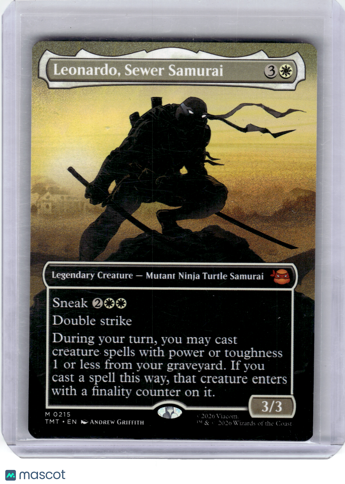 2024 MagicTG—Leonardo, Sewer Samurai #215 TMNT—Mythic Non-Foil (Boarderless)
