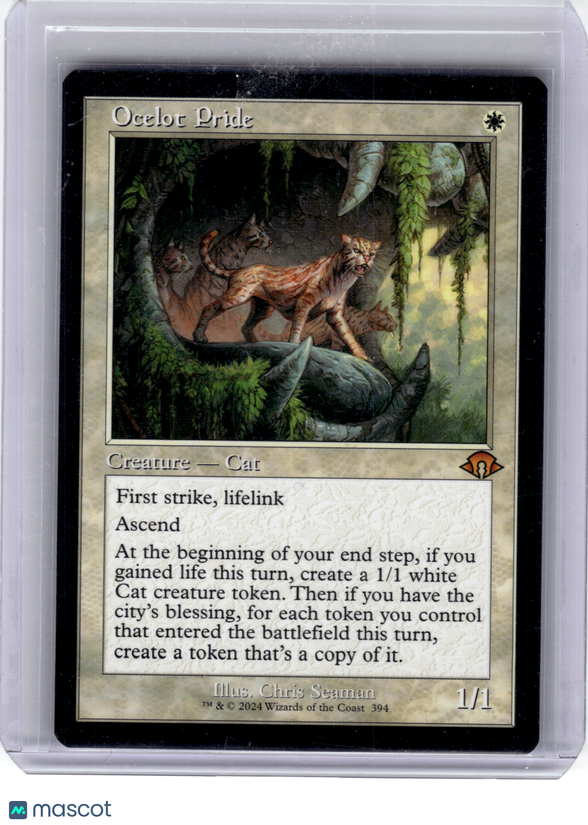 2024 Magic: The Gathering—Ocelot Pride #394 Modern Horizons 3—M (Retro Frame)