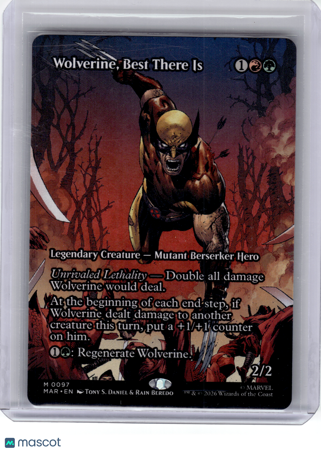 2025 MagicTG—Wolverine, Best There Is #97 MAR—Mythic Non-Foil (Boarderless)