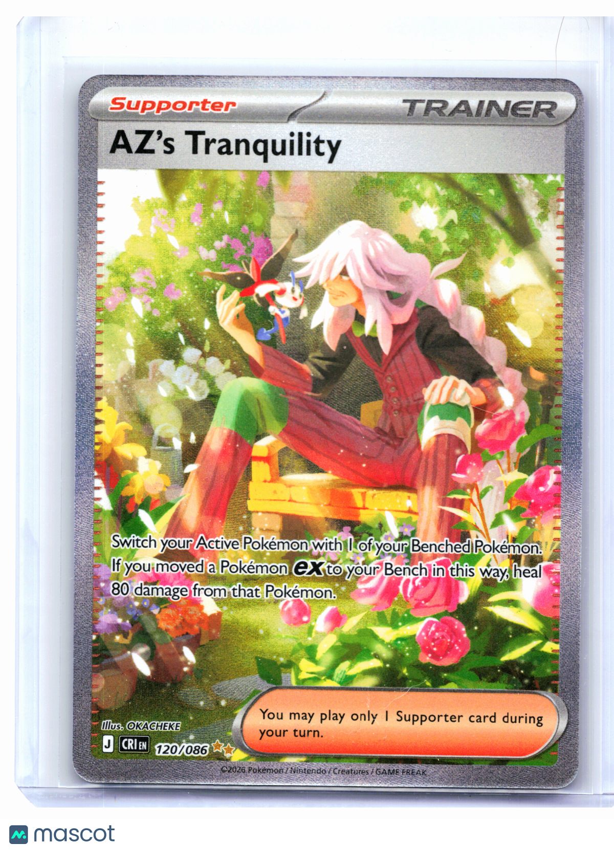 2026 Pokemon—AZ's Tranquility #120/086 Chaos Rising—SIR Holo