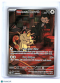 2025 Pokemon—Team Rocket's Meowth #203/182 Destined Rivals—Illustration Rare