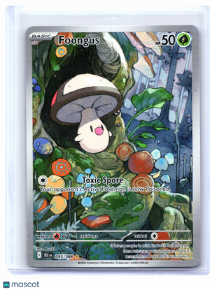 2025 Pokemon—Foongus #095/086 Black Bolt—Illustration Rare Holo [Lightly Played]