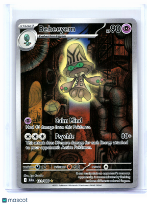 2025 Pokemon—Beheeyem #121/086 Black Bolt—Illustration Rare Holo [LP]