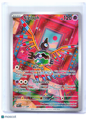 2025 Pokemon—Sigilyph #121/086 White Flare—Illustration Rare Holo [LP]