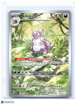 2023 Pokemon—Nidoking #174/165 Scarlet & Violet 151—Illustration Rare Holo [LP]