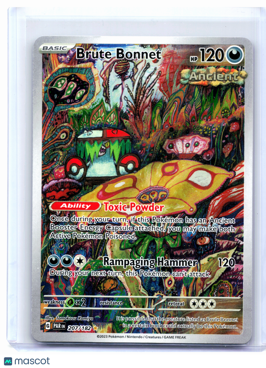 2023 Pokemon—Brute Bonnet #207/182 Paradox Rift—Illustration Rare Holo [LP]