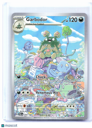 2023 Pokemon—Garbodor #204/182 Paradox Rift—Illustration Rare Holo [LP]