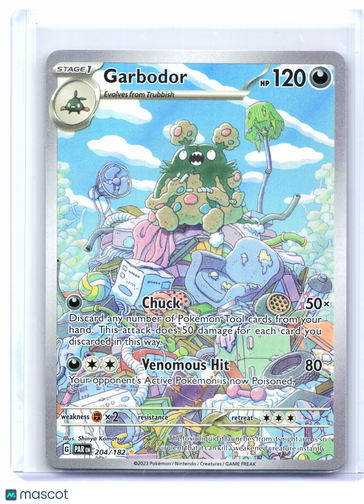 2023 Pokemon—Garbodor #204/182 Paradox Rift—Illustration Rare Holo [LP]