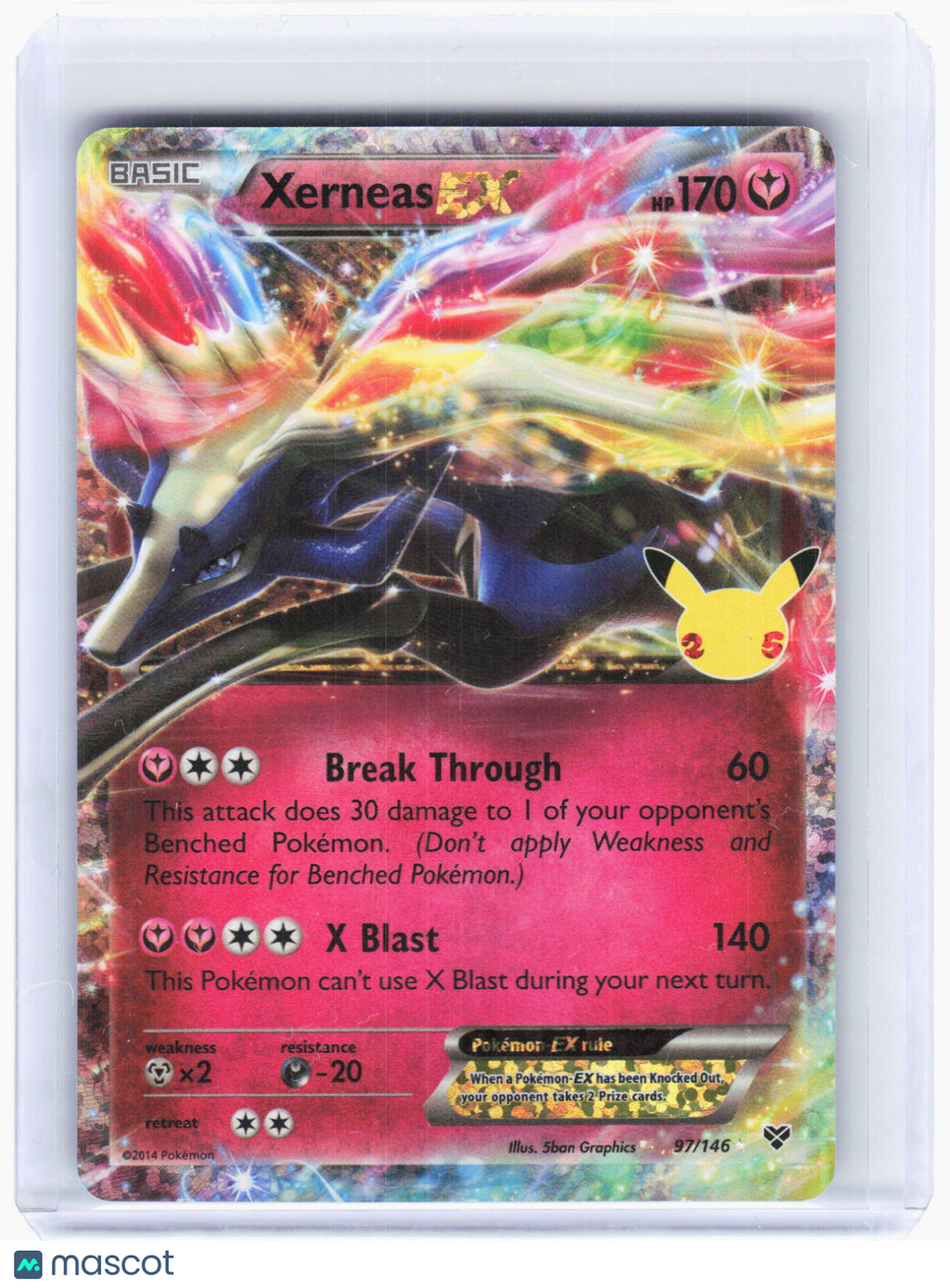 2021 Pokemon—Xerneas EX #97/146 Celebrations: Classic Collection—Foil (LP)