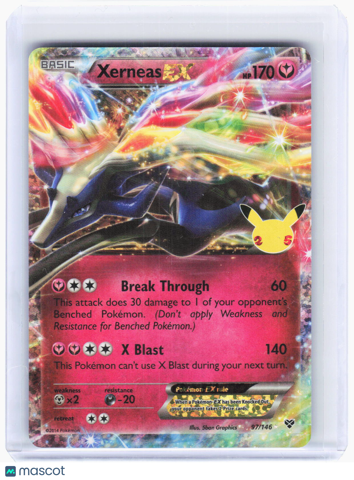 2021 Pokemon—Xerneas EX #97/146 Celebrations: Classic Collection—Foil (LP)