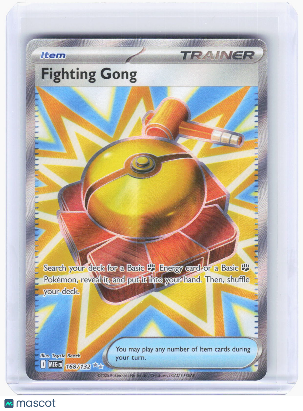 2025 Pokemon—Fighting Gong #168/132 Mega Evolution—Ultra Rare Foil