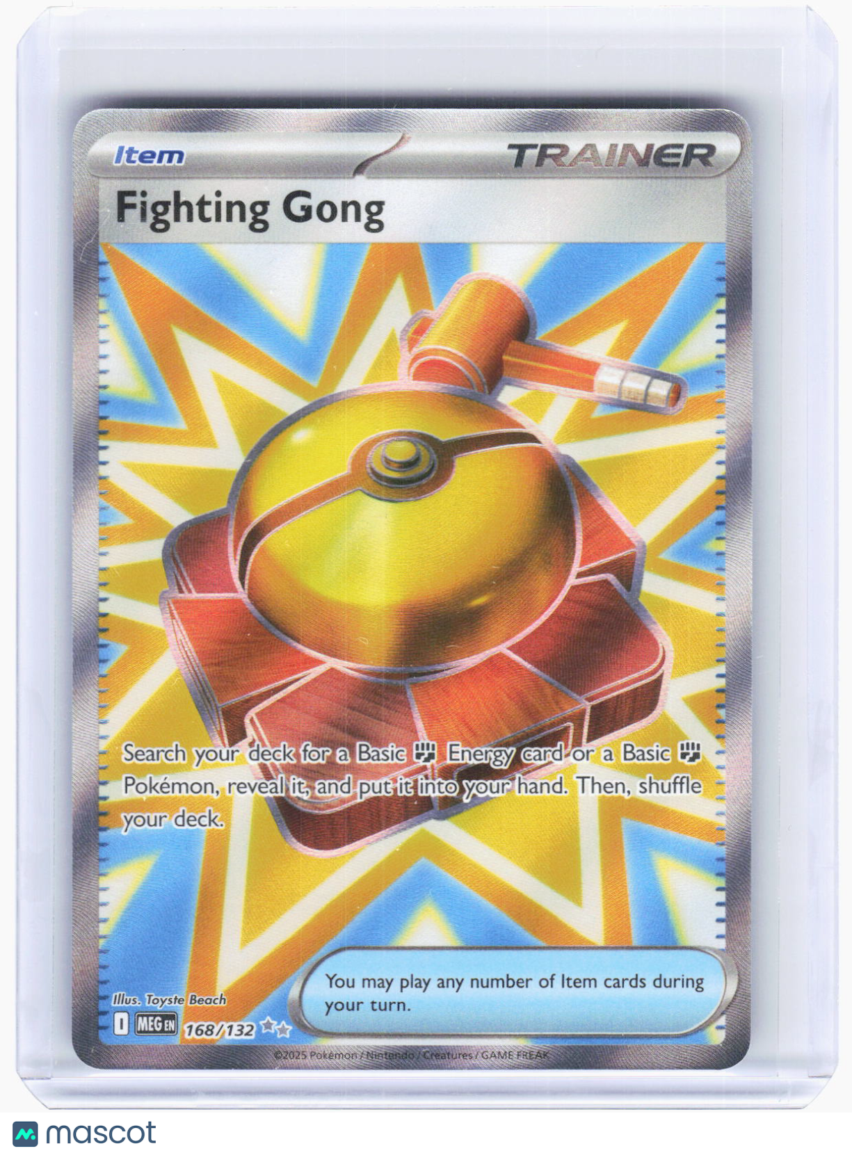 2025 Pokemon—Fighting Gong #168/132 Mega Evolution—Ultra Rare Foil