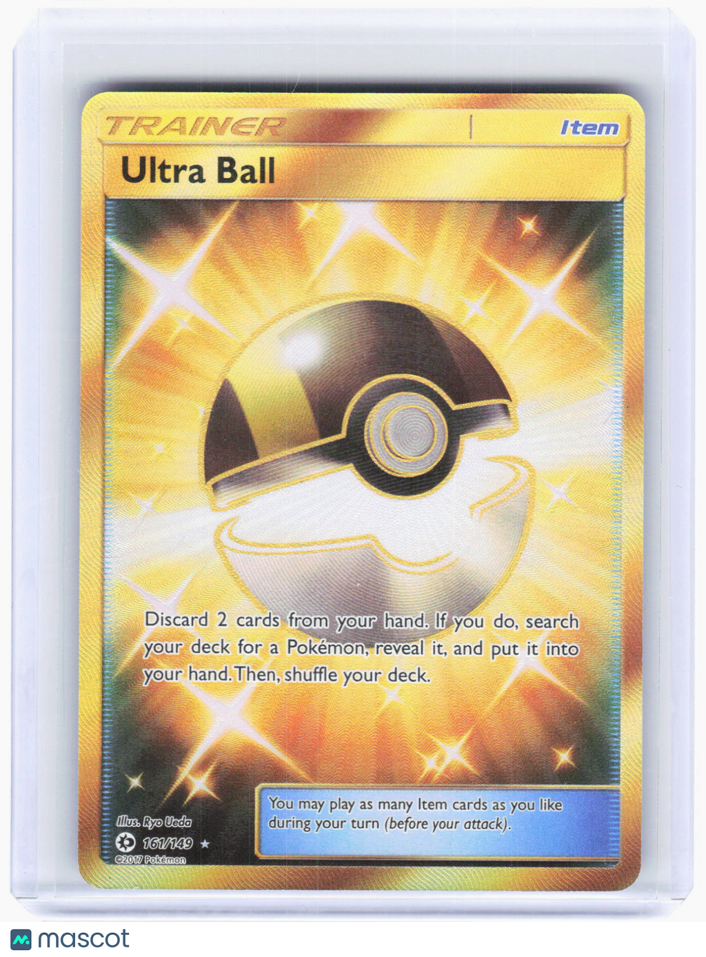 2017 Pokemon—Ultra Ball #161/149 Sun & Moon Base Set—Secret Rare Gold (LP)