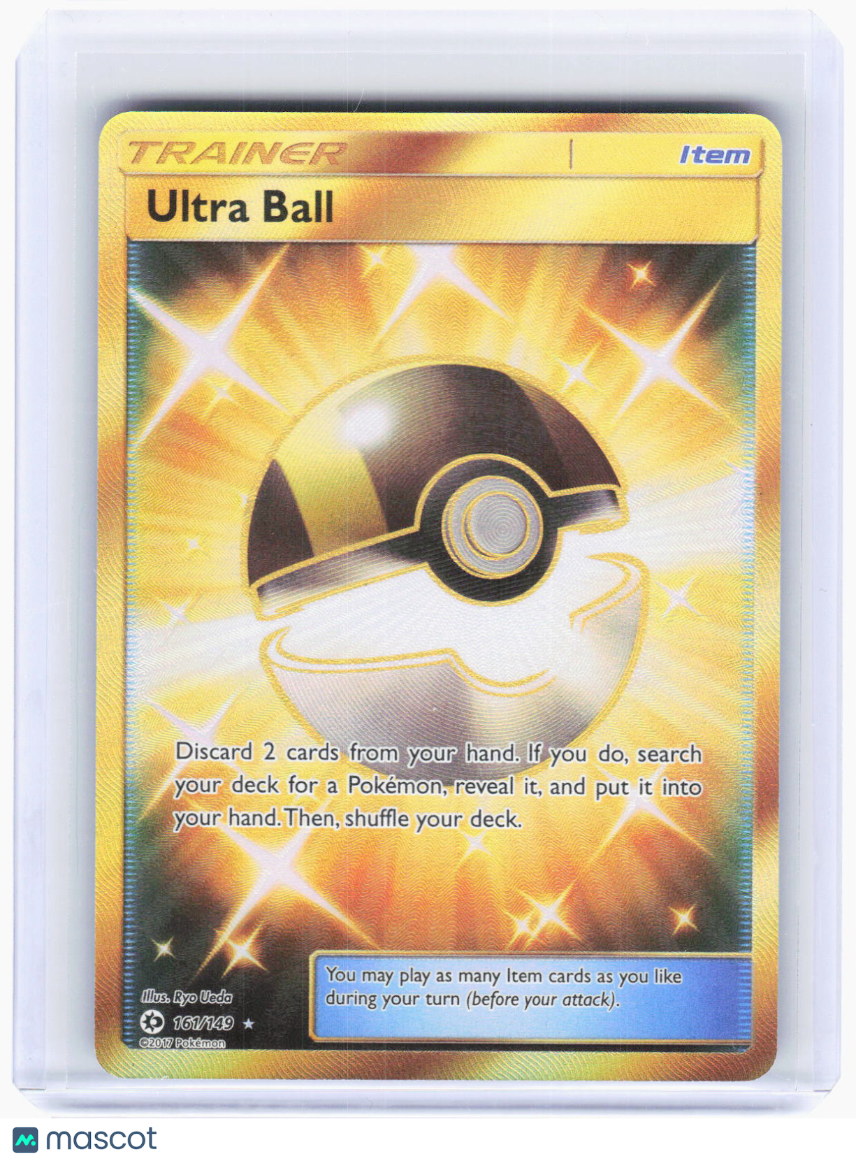 2017 Pokemon—Ultra Ball #161/149 Sun & Moon Base Set—Secret Rare Gold (LP)