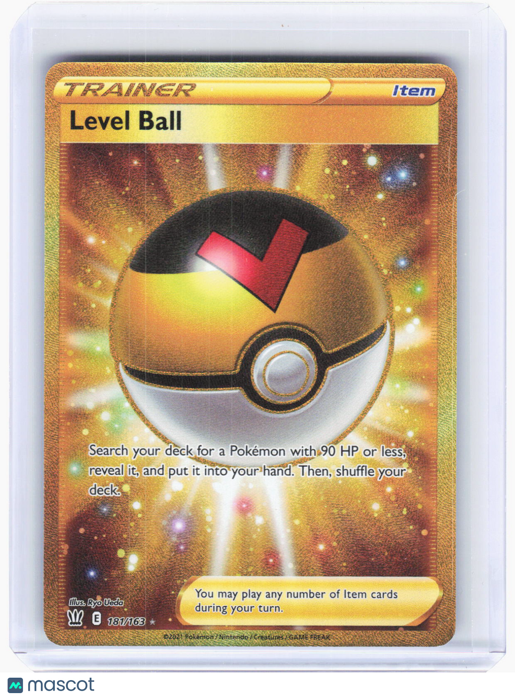 2021 Pokemon—Level Ball (Secret) #181/163 Battle Styles—Secret Rare Gold