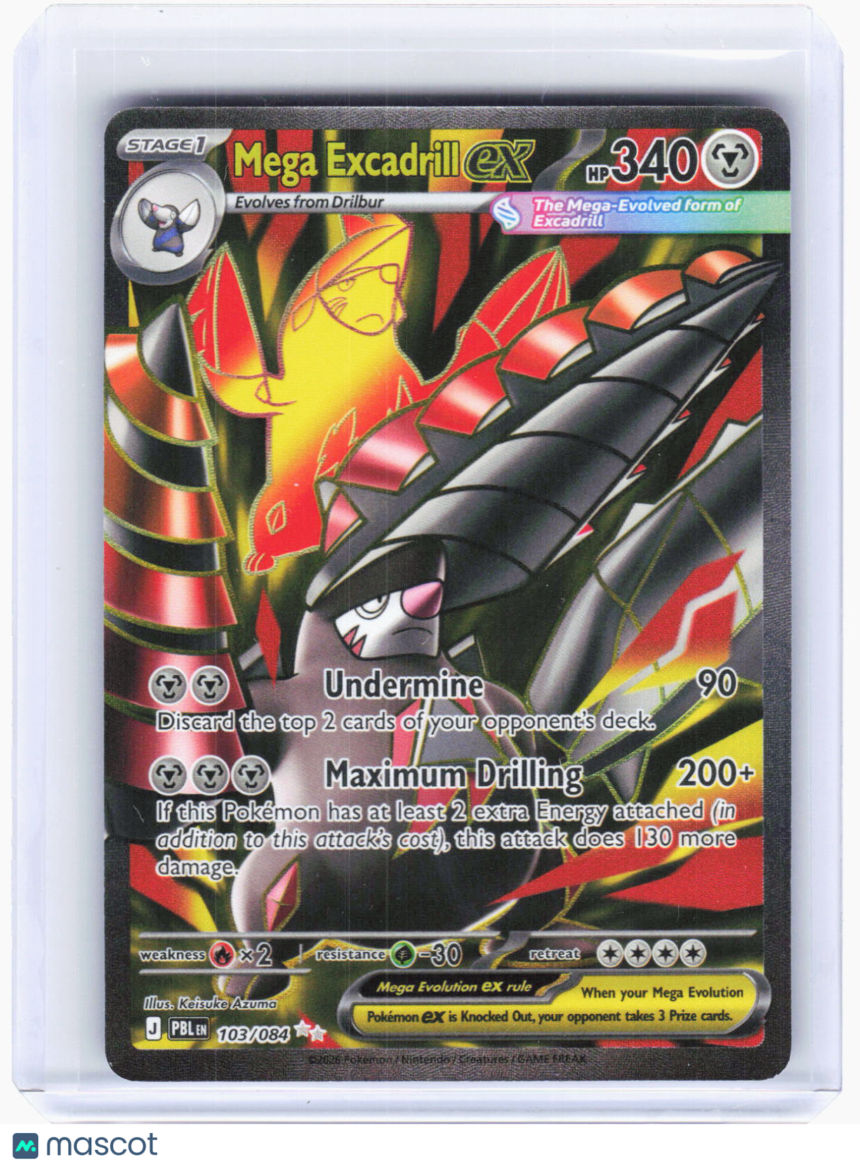2026 Pokemon—Mega Excadrill ex #103/84 Pitch Black—Ultra Rare Foil
