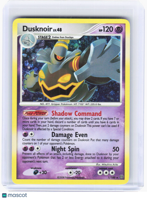 2008 Pokemon—Dusknoir #1/100 Stormfront—Holo Rare Holo (Lightly Played)