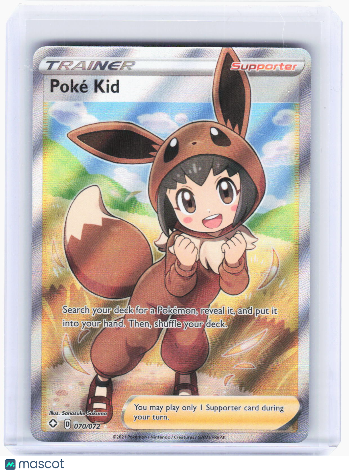 2021 Pokemon—Poke Kid (Full Art) #70/72 Shining Fates—Ultra Rare Foil