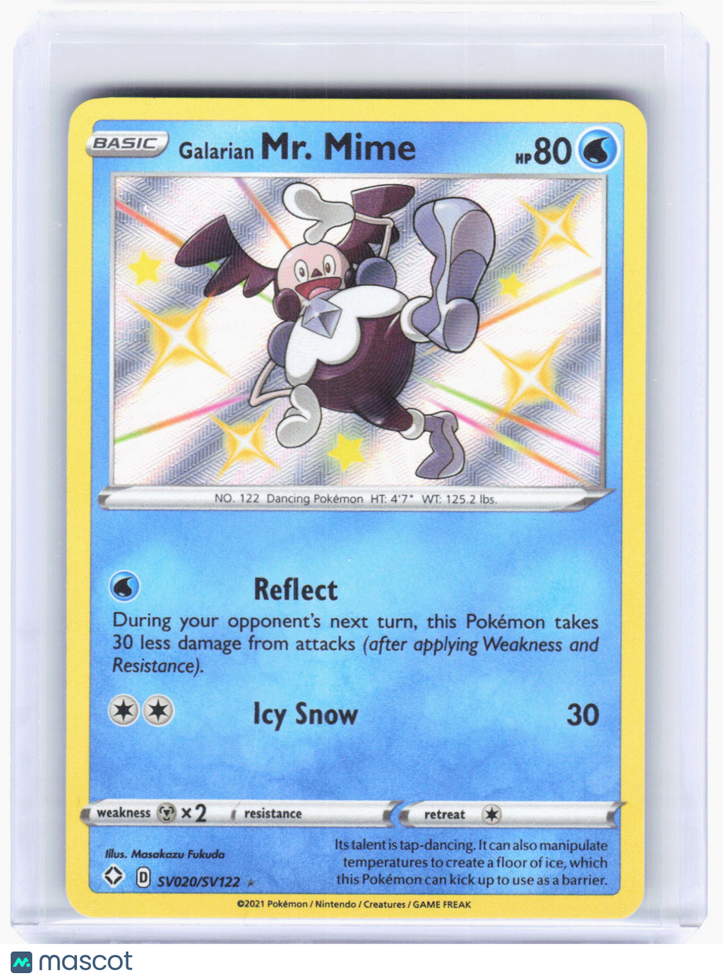 2021 Pokemon—Galarian Mr. Mime #SV020/SV122 Shining Fates: Shiny Vault—SHR Foil