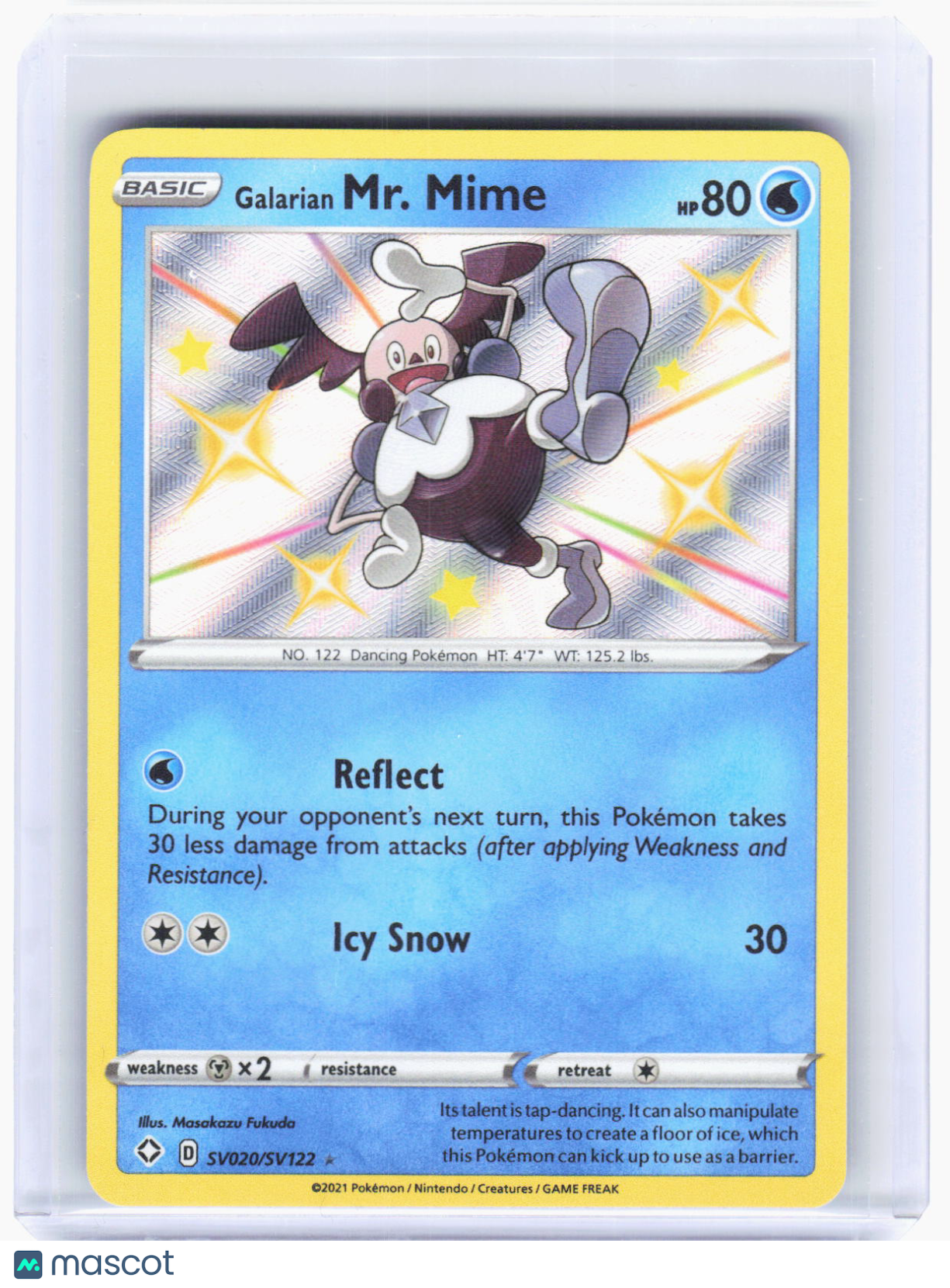 2021 Pokemon—Galarian Mr. Mime #SV020/SV122 Shining Fates: Shiny Vault—SHR Foil