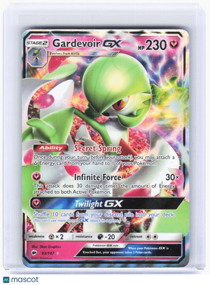 2017 Pokemon—Gardevoir GX #93/147 Burning Shadows—Ultra Rare Foil (Damaged)