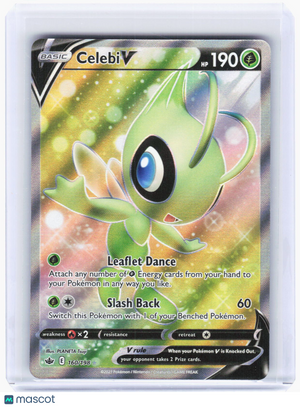 2021 Pokemon—Celebi V (Full Art) #160/198 Chilling Reign—Ultra Rare Foil (LP)
