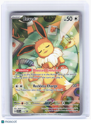 2025 Pokemon—Eevee #SVP EN 173 Scarlet & Violet Promo Cards—BSP Foil (Damaged)