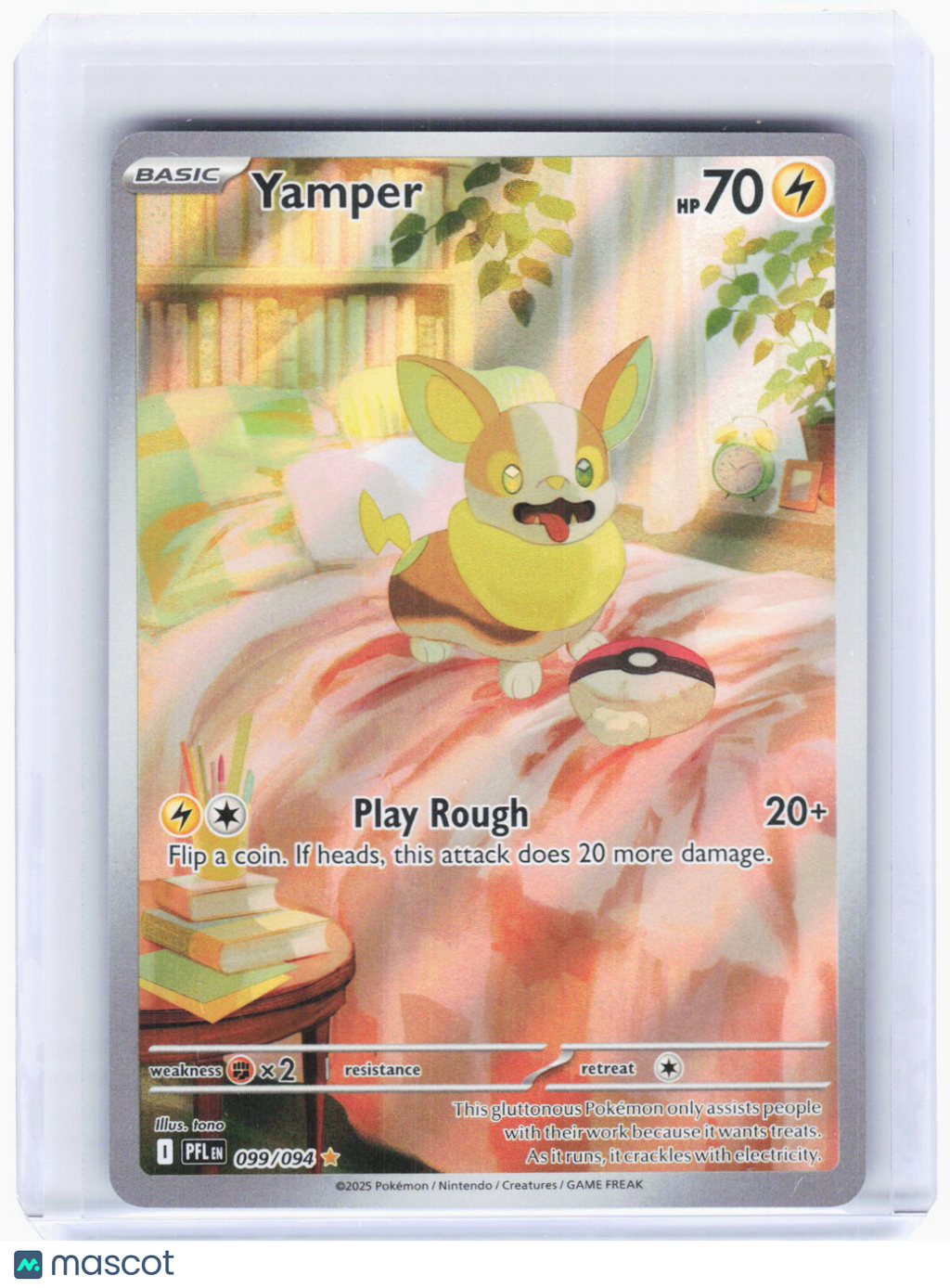 2025 Pokemon—Yamper #99/94 Mega Evolution—IR Foil (Lightly Played)