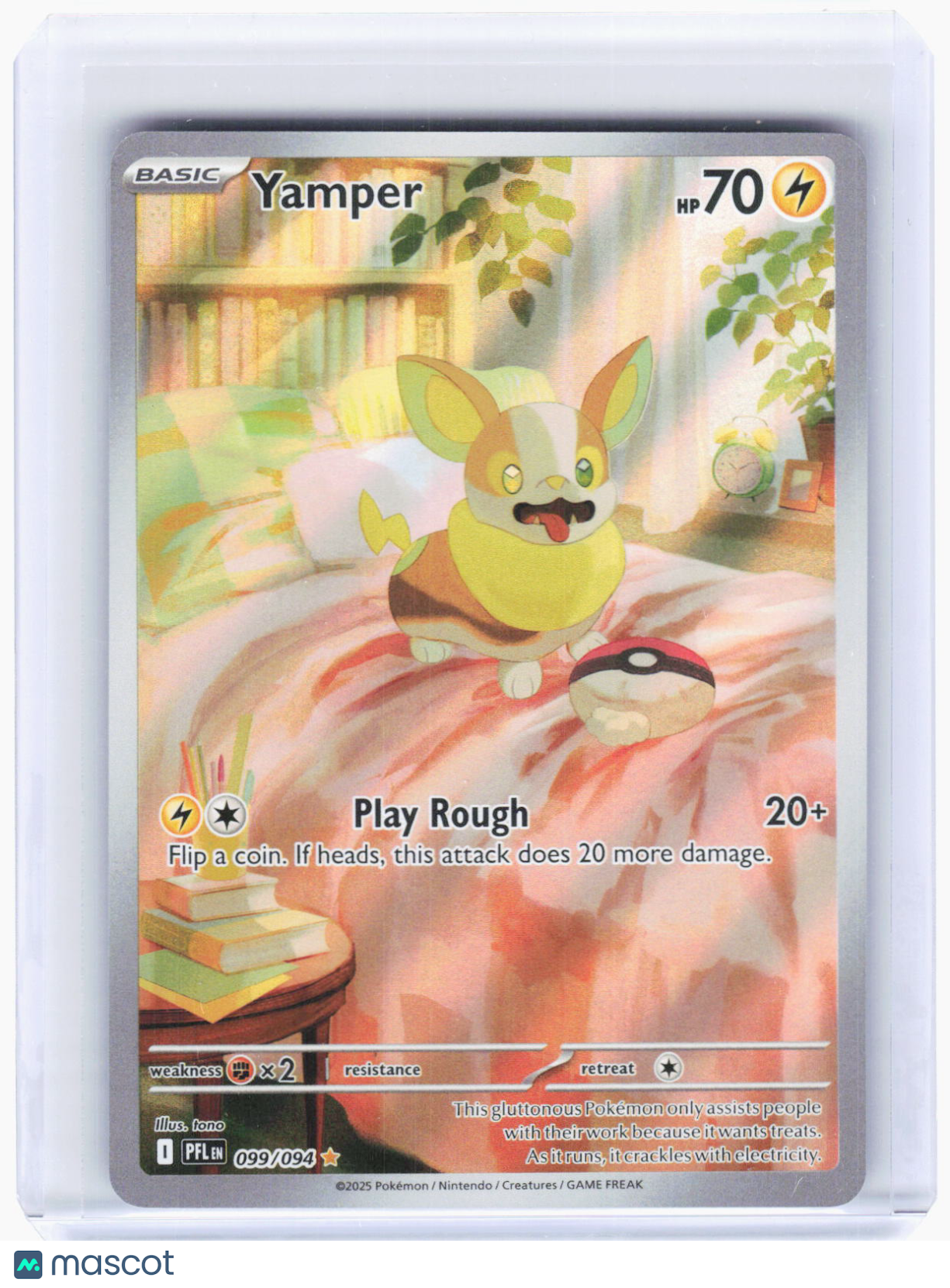 2025 Pokemon—Yamper #99/94 Mega Evolution—IR Foil (Lightly Played)