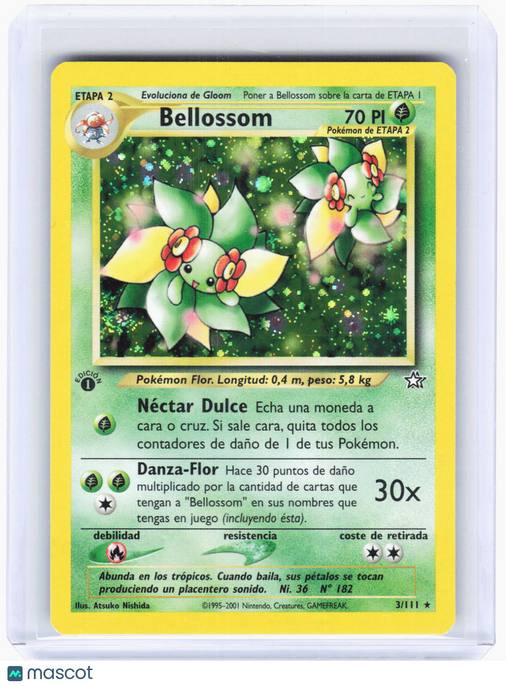 2001 Pokemon—Bellossom #3/111 Neo Genesis—Holo Rare Spanish (LP) 1st Ed