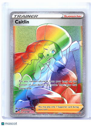 2021 Pokemon—Caitlin #213/198 Chilling Reign—Secret Rare Rainbow